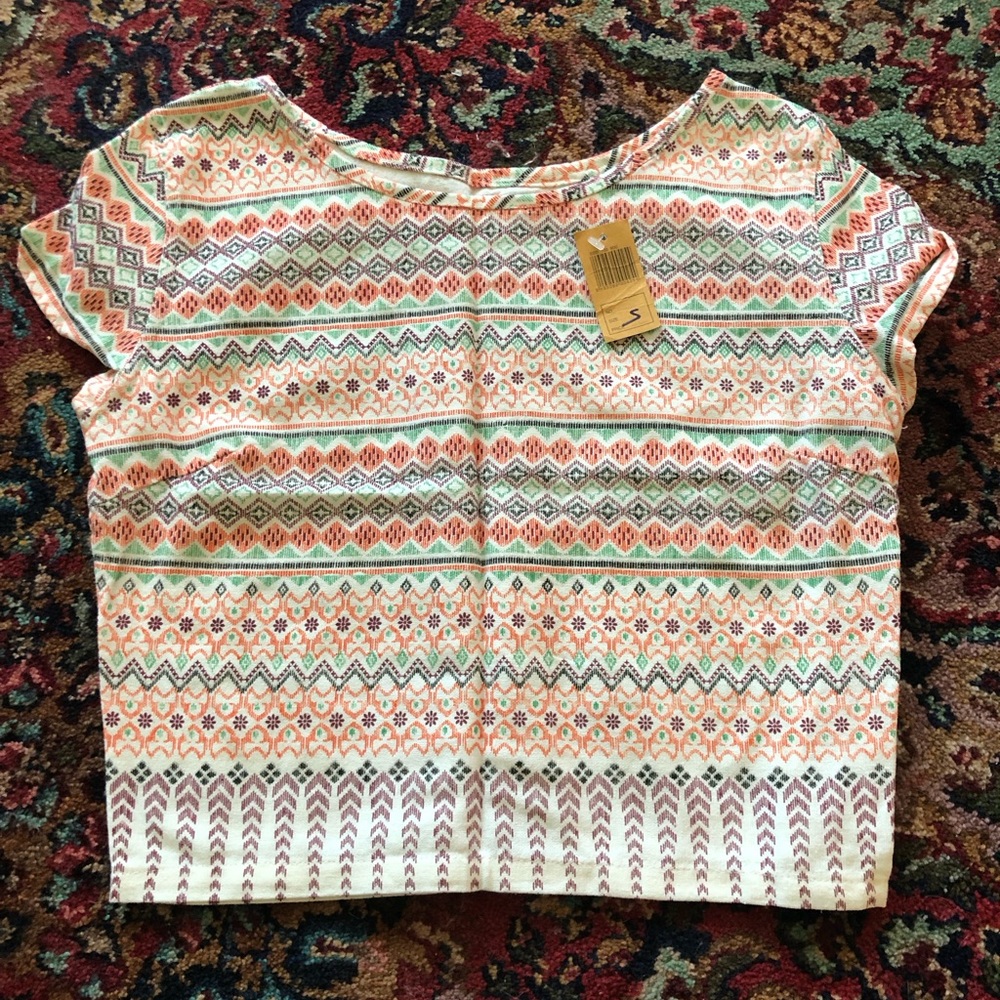 Handmade boho chic crop tshirt